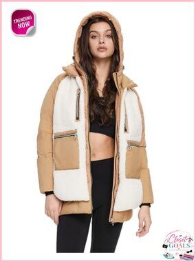 Thickened Winter Down Coat Windproof Hooded Puffer Jacket 6 Pockets
